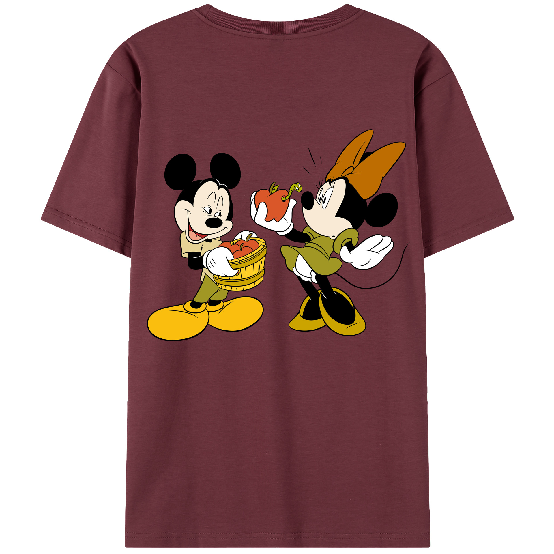 （画像用） ミッキーマウス Mickey Mouse 綿100％半袖Tシャツ（背面プリント）